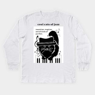 Cool Cats of Jazz Kids Long Sleeve T-Shirt